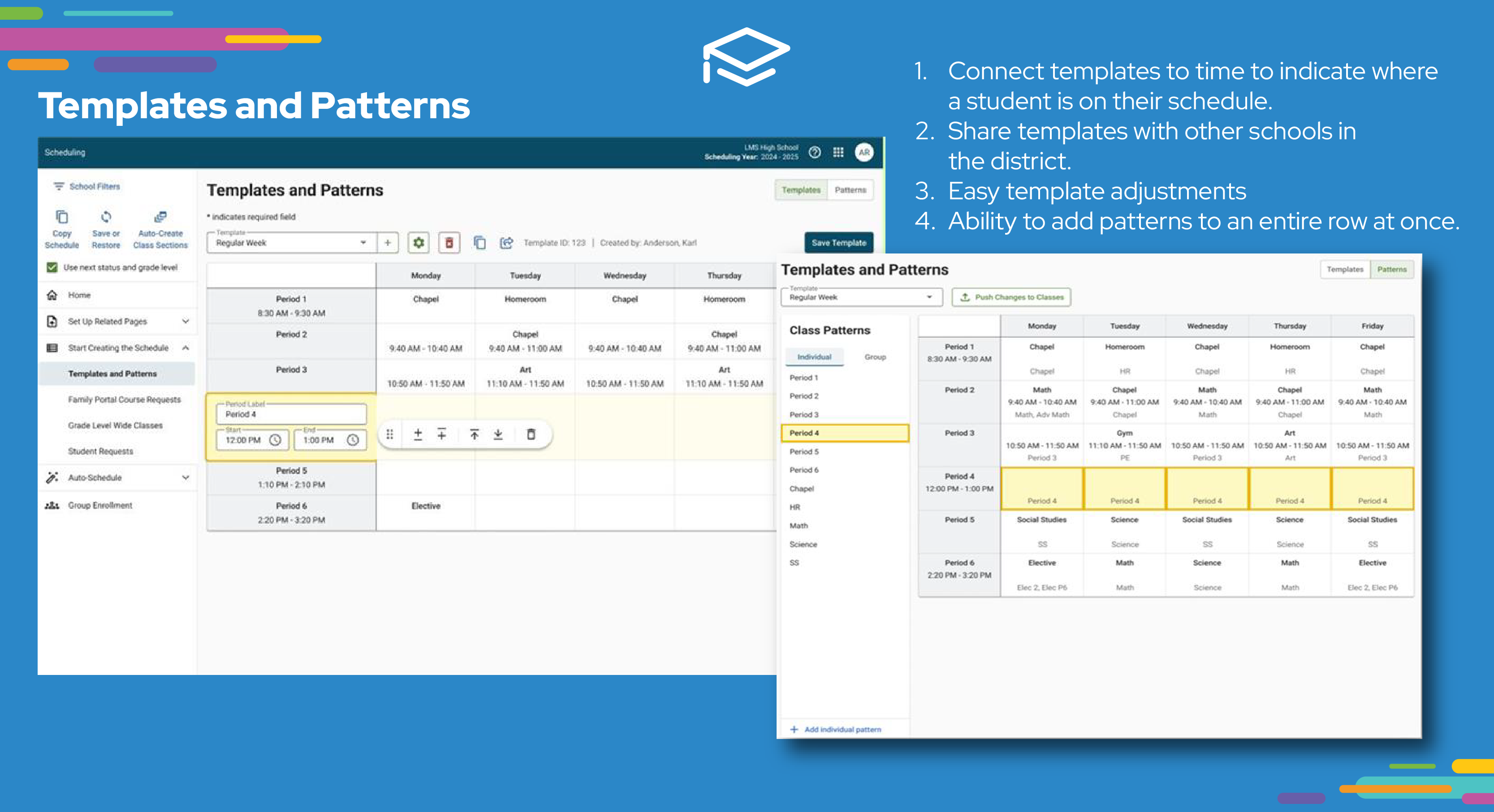Scheduling templates and patters sneak peek